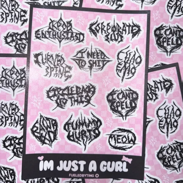 I'm Just A Gurl Sticker Sheet - Image 2